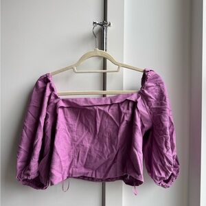 purple crop Abercrombie and fitch top